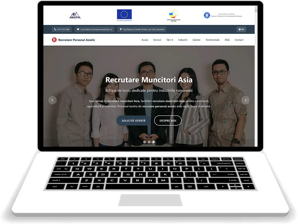 Recrutare Personal Asiatic - Site web