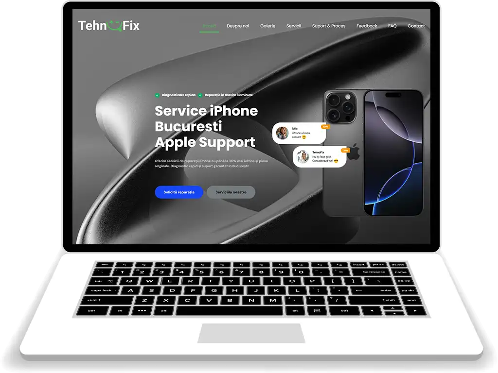 Service iPhone - Site web