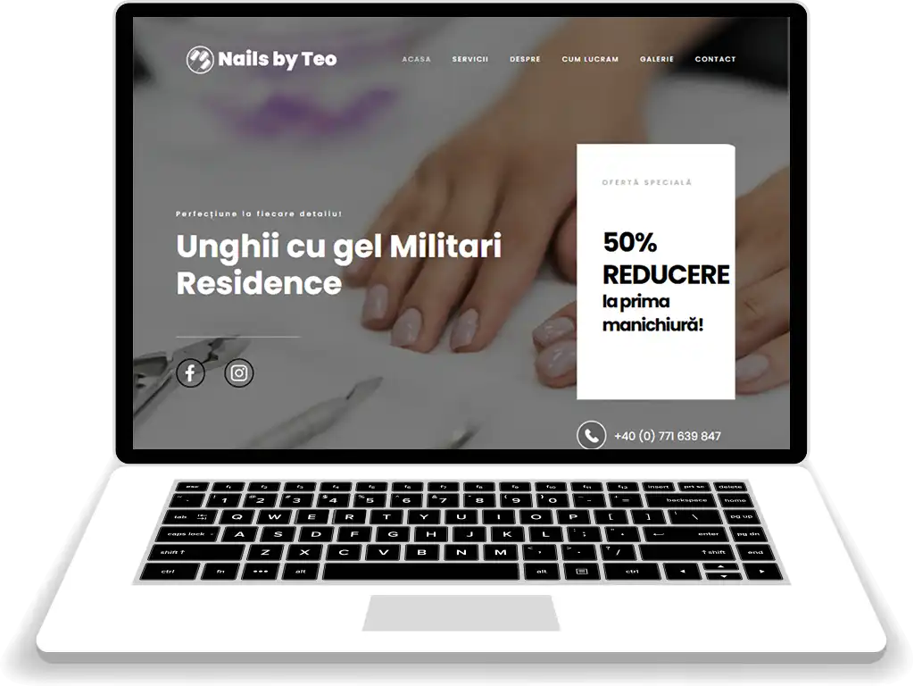Unghii cu Gel - Site web